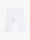 White Pointelle Knit Slim Leggings  Newborn