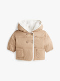 Beige Reversible Teddy Fleece Jacket  Newborn