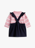 Blue Corduroy Dungaree Dress And Top Gift Set  Newborn