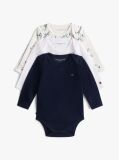 Multi 3-Pack Print Jersey Long Sleeve Bodysuits  Newborn