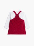 Multi Relaxed Heart Dungaree Dress Set  Newborn