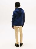 Blue Essential Organic Cotton Hoodie With Logo  Kids Unisex
