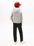 Grey Essential Organic Cotton Hoodie With Logo  Kids Unisex