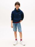 Blue Signature Tape Logo Hoody  Kids Unisex