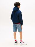 Blue Signature Tape Logo Hoody  Kids Unisex