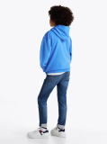 Blue Signature Tape Logo Hoody  Kids Unisex