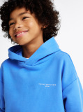 Blue Signature Tape Logo Hoody  Kids Unisex