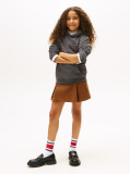 Grey Logo Regular Fleece Hoody  Kids Unisex