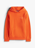 Orange Logo Regular Fleece Hoody  Kids Unisex