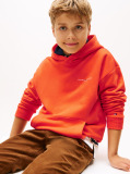 Orange Logo Regular Fleece Hoody  Kids Unisex