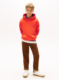 Orange Logo Regular Fleece Hoody  Kids Unisex