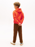 Orange Logo Regular Fleece Hoody  Kids Unisex
