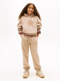 Beige Brushed Fleece Regular Joggers  Kids Unisex