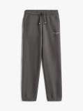 Grey Brushed Fleece Regular Joggers  Kids Unisex