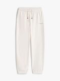 White Brushed Fleece Regular Joggers  Kids Unisex