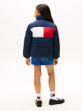 Blue Back Flag Logo Puffer Jacket  Kids Unisex