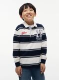 Multi Regular Fit Peanuts® Rugby Stripe Polo Shirt  Kids Unisex