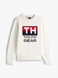 Beige Hilfiger Sailing Rib-Knit Intarsia Logo Jumper  Unisex