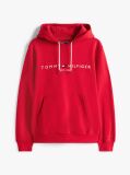 Red Tommy Logo Hoody  Men
