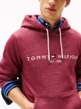 Red Tommy Logo Hoody  Men