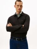 Black 1985 Collection Slim Fit Long Sleeve Polo  Men