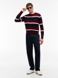 Red Cotton Cashmere Crew Neck Jumper  Men