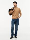 Brown Cotton Cashmere Crew Neck Jumper  Men