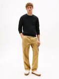Black Cotton Cashmere Crew Neck Jumper  Men
