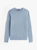 Blue Cotton Cashmere Crew Neck Jumper  Men