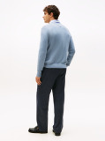 Blue Cotton Cashmere Crew Neck Jumper  Men
