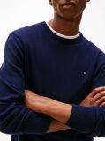 Blue Cotton Cashmere Crew Neck Jumper  Men