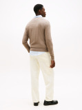 Brown Cotton Cashmere Crew Neck Jumper  Men