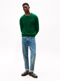 Green Cotton Cashmere Crew Neck Jumper  Men
