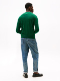 Green Cotton Cashmere Crew Neck Jumper  Men