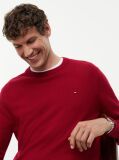 Red Cotton Cashmere Crew Neck Jumper  Men
