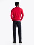 Red Cotton Cashmere Crew Neck Jumper  Men