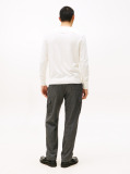 Beige Cotton Cashmere Crew Neck Jumper  Men