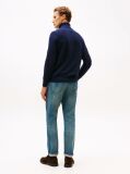 Blue Cotton Cashmere Roll Neck Jumper  Men