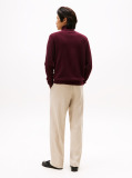 Red Cotton Cashmere Roll Neck Jumper  Men