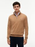 Brown Zip-Neck Jumper  Men