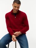 Red Zip-Neck Jumper  Men