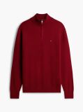 Red Zip-Neck Jumper  Men