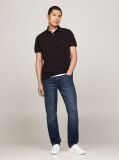 Black Tipped Placket Flag Embroidery Polo  Men