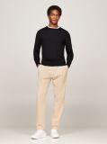 Black Smart Casual Fine Merino Wool Jumper  Men