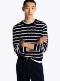 Multi Cable Knit Crew Neck Jumper  Men