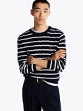 Multi Cable Knit Crew Neck Jumper  Men