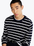 Multi Cable Knit Crew Neck Jumper  Men