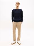Blue Cable Knit Crew Neck Jumper  Men