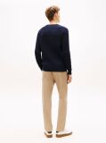 Blue Cable Knit Crew Neck Jumper  Men