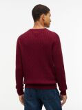 Red Cable Knit Crew Neck Jumper  Men